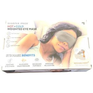 Sharper Image Hot & Cold Weighted Eye Mask. Sleep Mask. NEW.